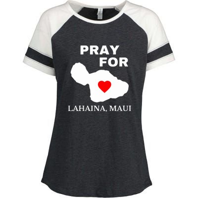 Pray For Lahaina Maui Hawaii Strong Gift Wildfire Support Enza Ladies Jersey Colorblock Tee