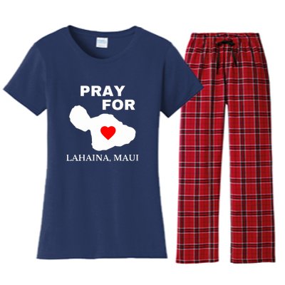 Pray For Lahaina Maui Hawaii Strong Gift Wildfire Support Women's Flannel Pajama Set