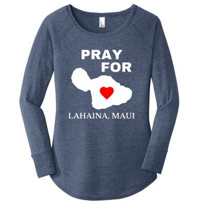 Pray For Lahaina Maui Hawaii Strong Gift Wildfire Support Women's Perfect Tri Tunic Long Sleeve Shirt