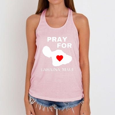 Pray For Lahaina Maui Hawaii Strong Gift Wildfire Support Women's Knotted Racerback Tank