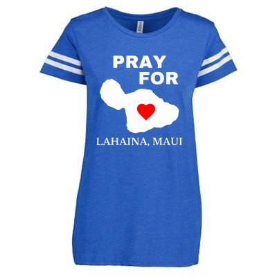 Pray For Lahaina Maui Hawaii Strong Gift Wildfire Support Enza Ladies Jersey Football T-Shirt