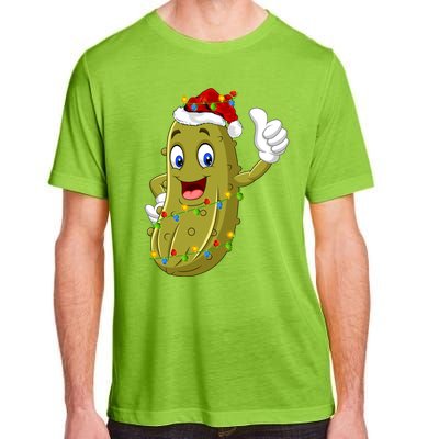 Pickle Fruit Lover Xmas Santa Hat Pickle Christmas Gift Adult ChromaSoft Performance T-Shirt