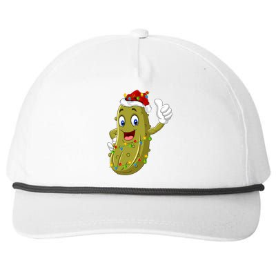 Pickle Fruit Lover Xmas Santa Hat Pickle Christmas Gift Snapback Five-Panel Rope Hat