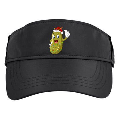 Pickle Fruit Lover Xmas Santa Hat Pickle Christmas Gift Adult Drive Performance Visor