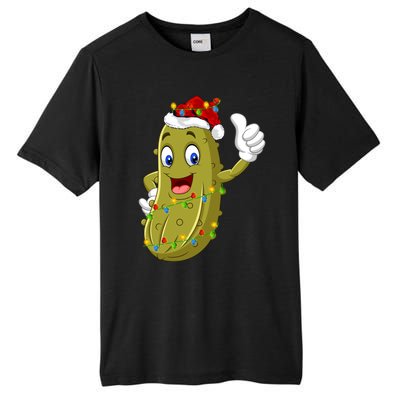 Pickle Fruit Lover Xmas Santa Hat Pickle Christmas Gift Tall Fusion ChromaSoft Performance T-Shirt