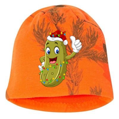 Pickle Fruit Lover Xmas Santa Hat Pickle Christmas Gift Kati - Camo Knit Beanie