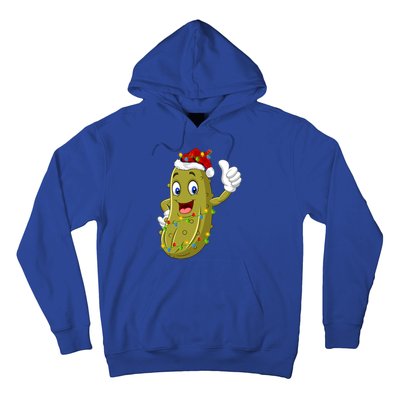 Pickle Fruit Lover Xmas Santa Hat Pickle Christmas Gift Hoodie