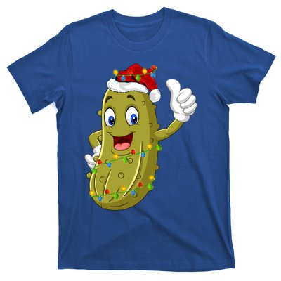 Pickle Fruit Lover Xmas Santa Hat Pickle Christmas Gift T-Shirt