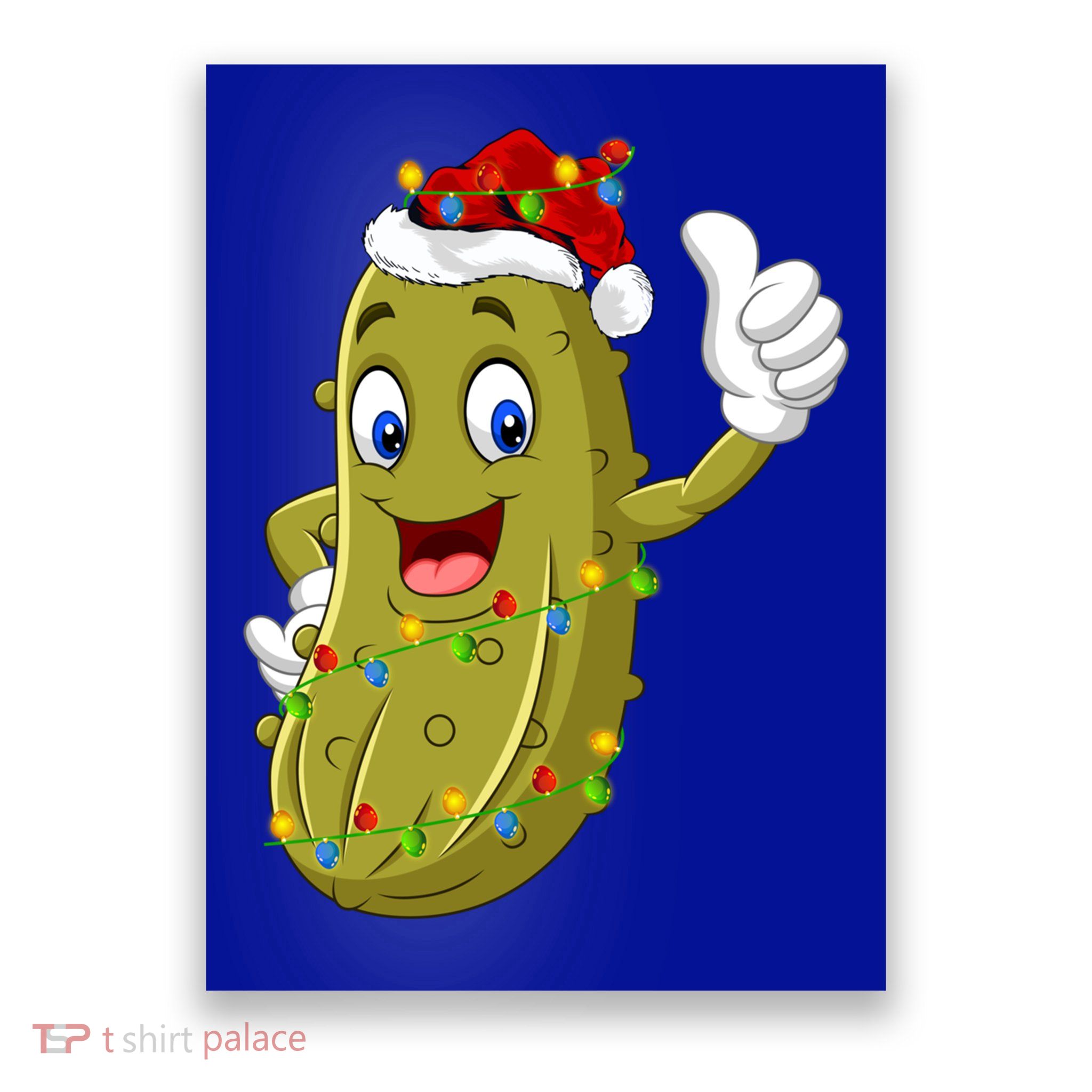 Pickle Fruit Lover Xmas Santa Hat Pickle Christmas Gift Poster
