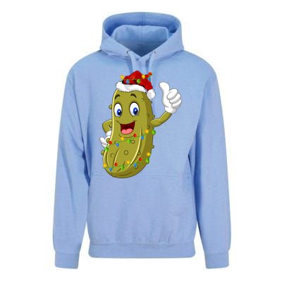 Pickle Fruit Lover Xmas Santa Hat Pickle Christmas Gift Unisex Surf Hoodie