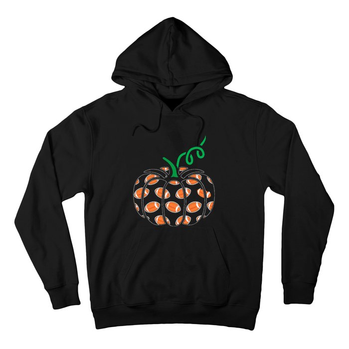 Pumpkin Football Lazy Halloween Costume Cool Sport Hoodie