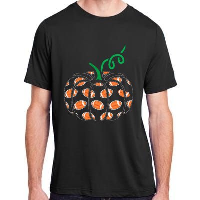 Pumpkin Football Lazy Halloween Costume Cool Sport Adult ChromaSoft Performance T-Shirt