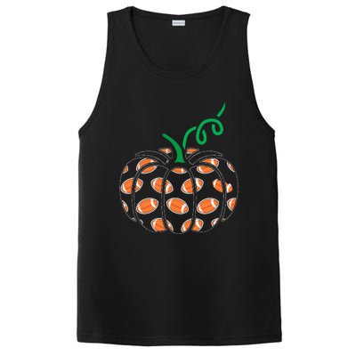 Pumpkin Football Lazy Halloween Costume Cool Sport PosiCharge Competitor Tank