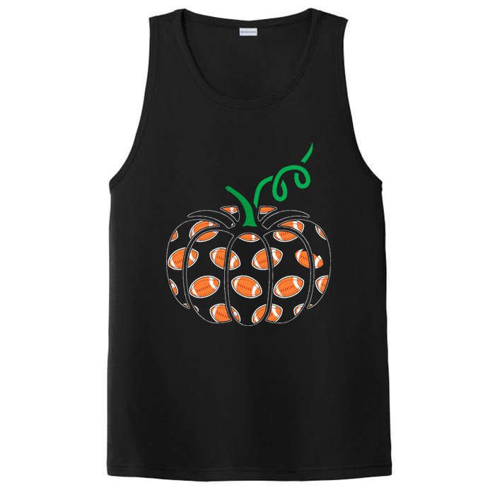 Pumpkin Football Lazy Halloween Costume Cool Sport PosiCharge Competitor Tank