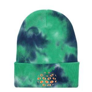 Pumpkin Football Lazy Halloween Costume Cool Sport Tie Dye 12in Knit Beanie