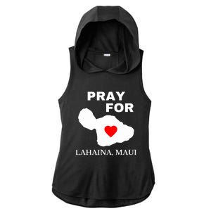 Pray For Lahaina Maui Wildfire Lahaina Gift Ladies PosiCharge Tri-Blend Wicking Draft Hoodie Tank