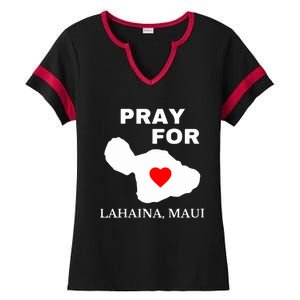 Pray For Lahaina Maui Wildfire Lahaina Gift Ladies Halftime Notch Neck Tee