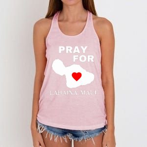 Pray For Lahaina Maui Wildfire Lahaina Gift Women's Knotted Racerback Tank