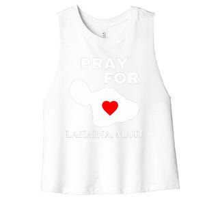 Pray For Lahaina Maui Wildfire Lahaina Gift Women's Racerback Cropped Tank