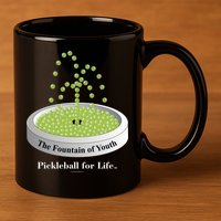 Pickleball For Life Fountain Green 11oz C Handle Ceramic Mug