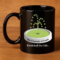 Pickleball For Life Fountain Green 11oz C Handle Ceramic Mug