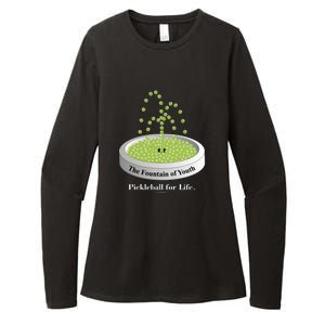 Pickleball For Life Fountain Green Womens CVC Long Sleeve Shirt