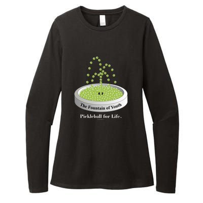 Pickleball For Life Fountain Green Womens CVC Long Sleeve Shirt