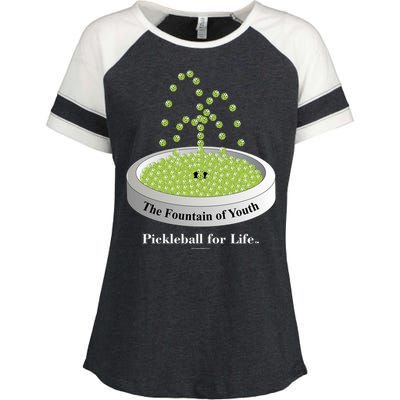 Pickleball For Life Fountain Green Enza Ladies Jersey Colorblock Tee