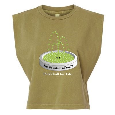 Pickleball For Life Fountain Green Garment-Dyed Women's Muscle Tee