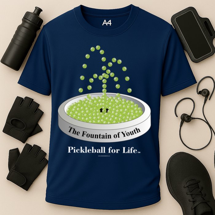 Pickleball For Life Fountain Green Cooling Performance Crew T-Shirt