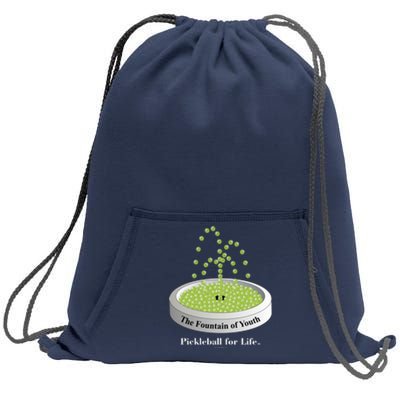 Pickleball For Life Fountain Green Sweatshirt Cinch Pack Bag