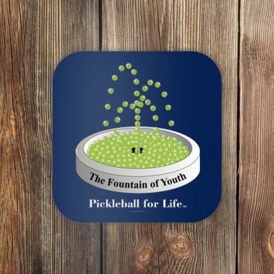 Pickleball For Life Fountain Green Coaster