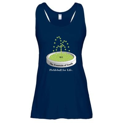 Pickleball For Life Fountain Green Ladies Essential Flowy Tank