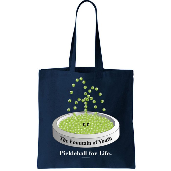 Pickleball For Life Fountain Green Tote Bag