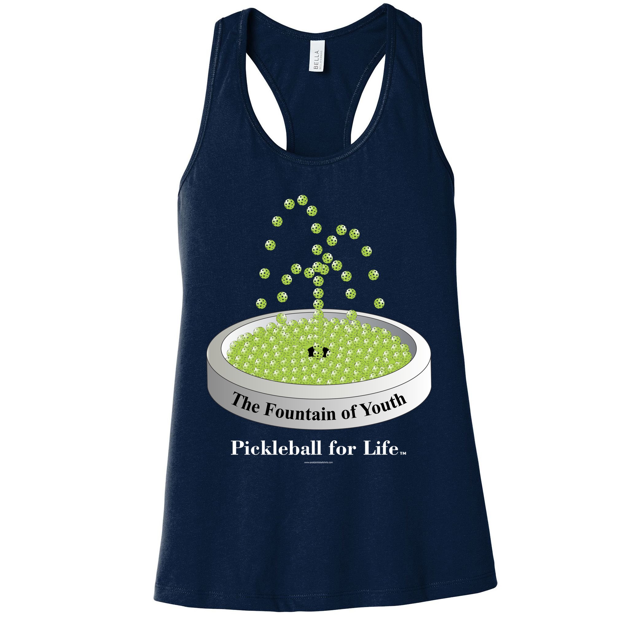 Pickleball For Life Fountain Green Womens Tank Top