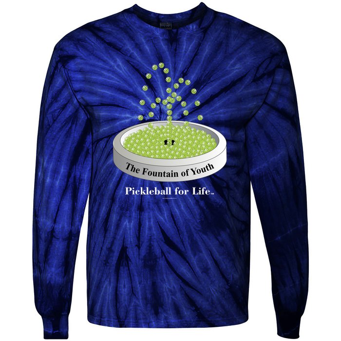 Pickleball For Life Fountain Green Tie-Dye Long Sleeve Shirt