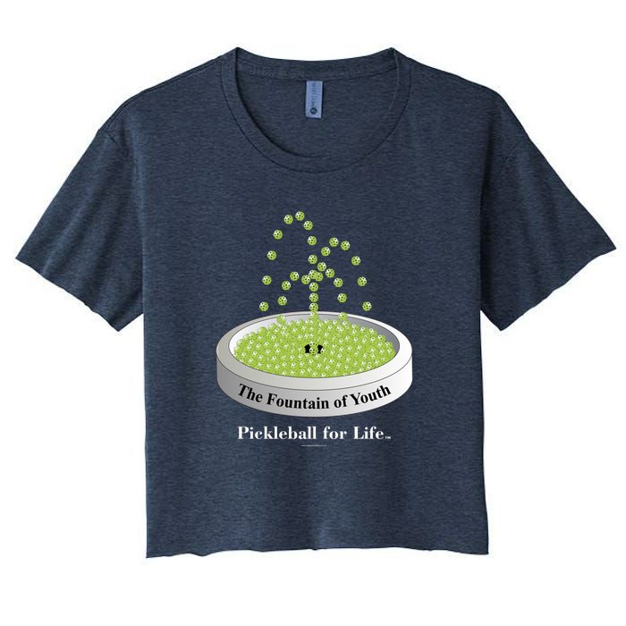 Pickleball For Life Fountain Green Women's Crop Top Tee