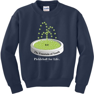 Pickleball For Life Fountain Green Kids Sweatshirt