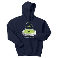 Pickleball For Life Fountain Green Kids Hoodie