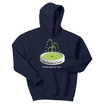 Pickleball For Life Fountain Green Kids Hoodie