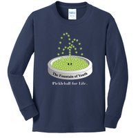 Pickleball For Life Fountain Green Kids Long Sleeve Shirt