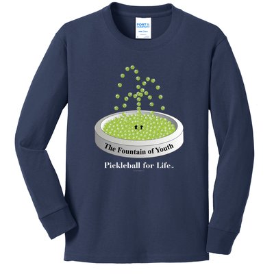 Pickleball For Life Fountain Green Kids Long Sleeve Shirt