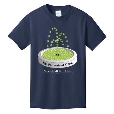 Pickleball For Life Fountain Green Kids T-Shirt