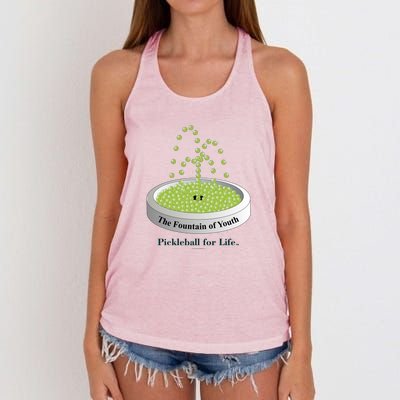 Pickleball For Life Fountain Green Women's Knotted Racerback Tank