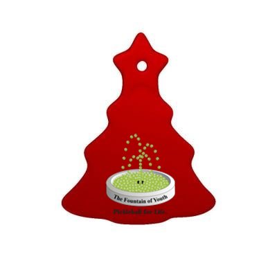 Pickleball For Life Fountain Green Ceramic Tree Ornament