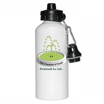 Pickleball For Life Fountain Green Aluminum Water Bottle