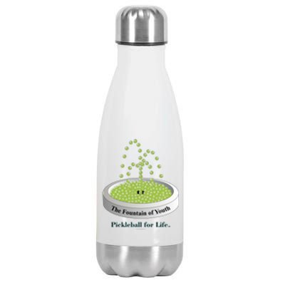 Pickleball For Life Fountain Green Stainless Steel Insulated Water Bottle