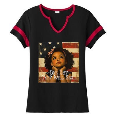 Patriotic Future Leader Ladies Halftime Notch Neck Tee