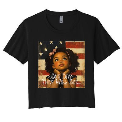 Patriotic Future Leader Women's Crop Top Tee