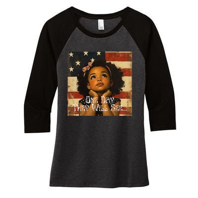 Patriotic Future Leader Women's Tri-Blend 3/4-Sleeve Raglan Shirt